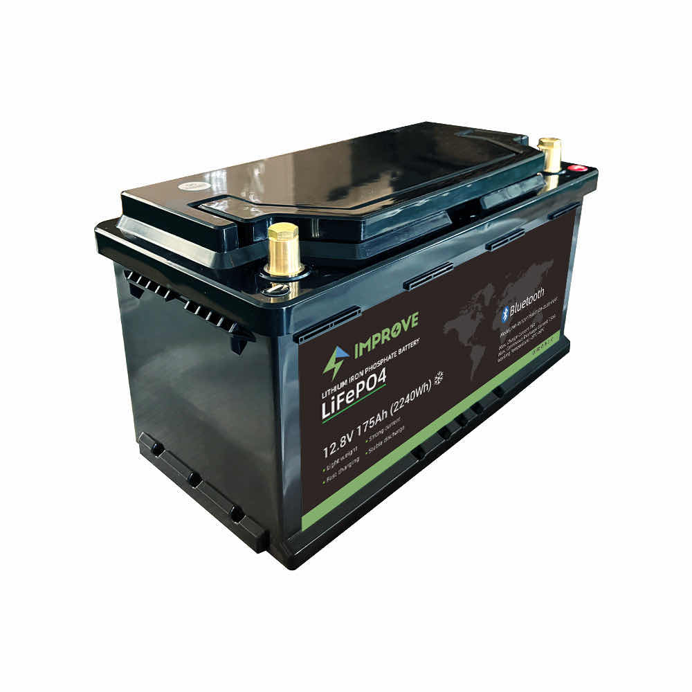 IMPROVE Lithium Batteri 12V 175Ah (LiFePO4) BMS 150A - BOBIL - HEAT - Bluetooth - Image 1