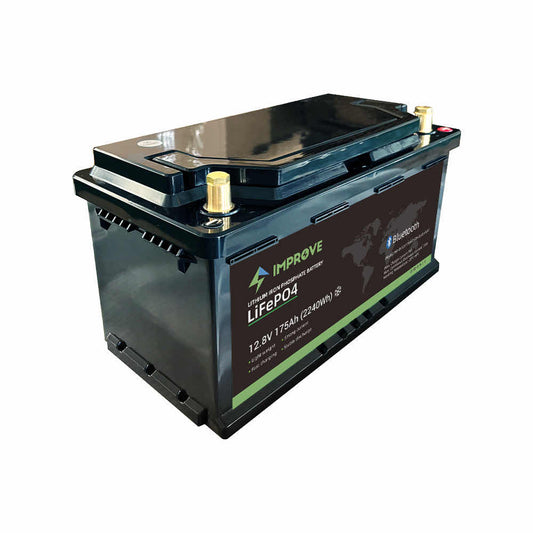 IMPROVE Lithium Batteri 12V 175Ah (LiFePO4) BMS 150A - BOBIL - HEAT - Bluetooth - Image 1