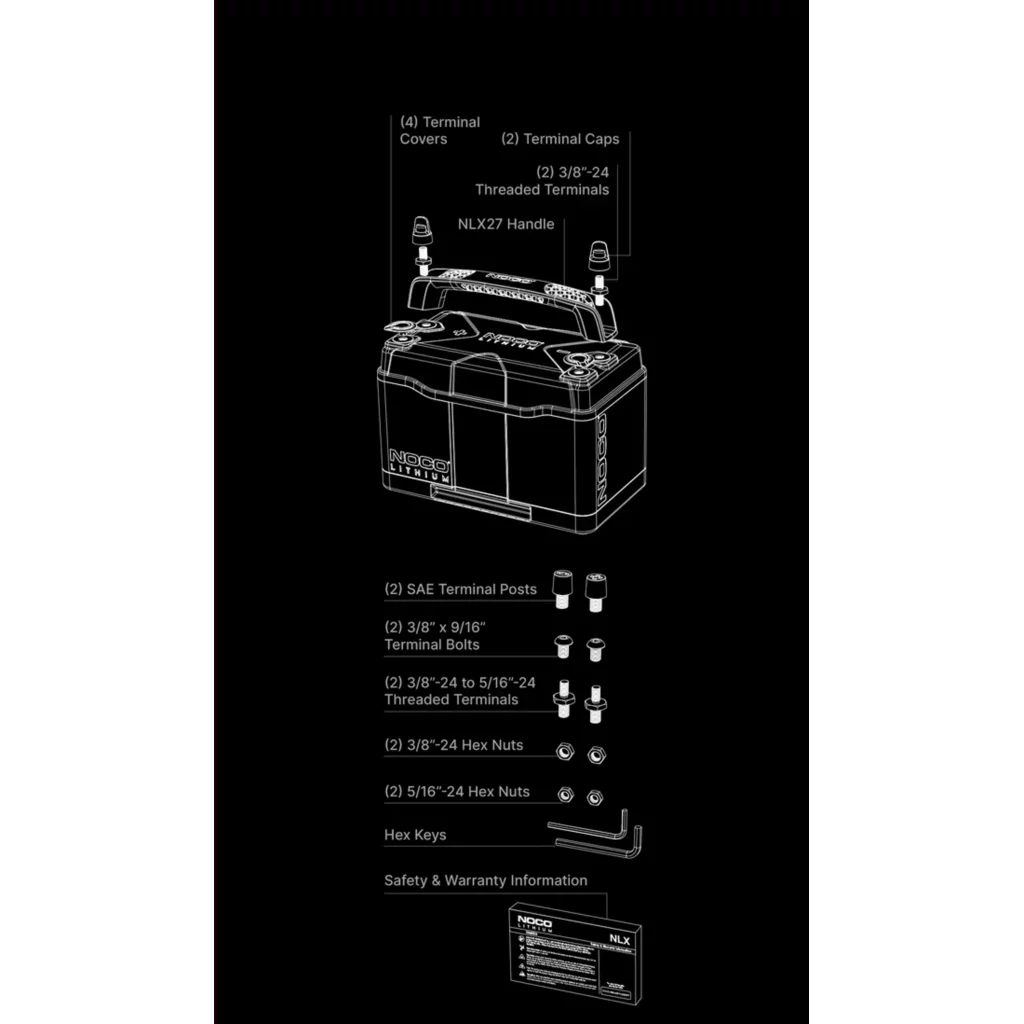 NOCO Dual Litium Batteri - 90Ah 1200CCA shown in product view