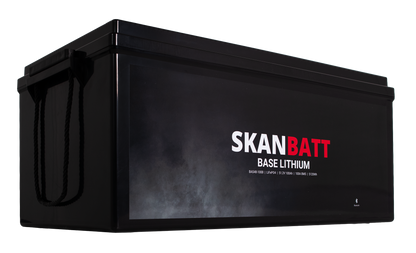 SKANBATT Base Lithium Batteri - 48V 100AH 100A BMS - 522x268x218mm - Bluetooth - 3 Års garanti
