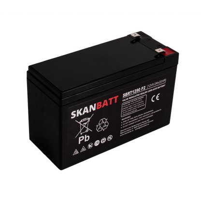 SKANBATT AGM Batteri 12V 9AH (151x65x94mm) F2