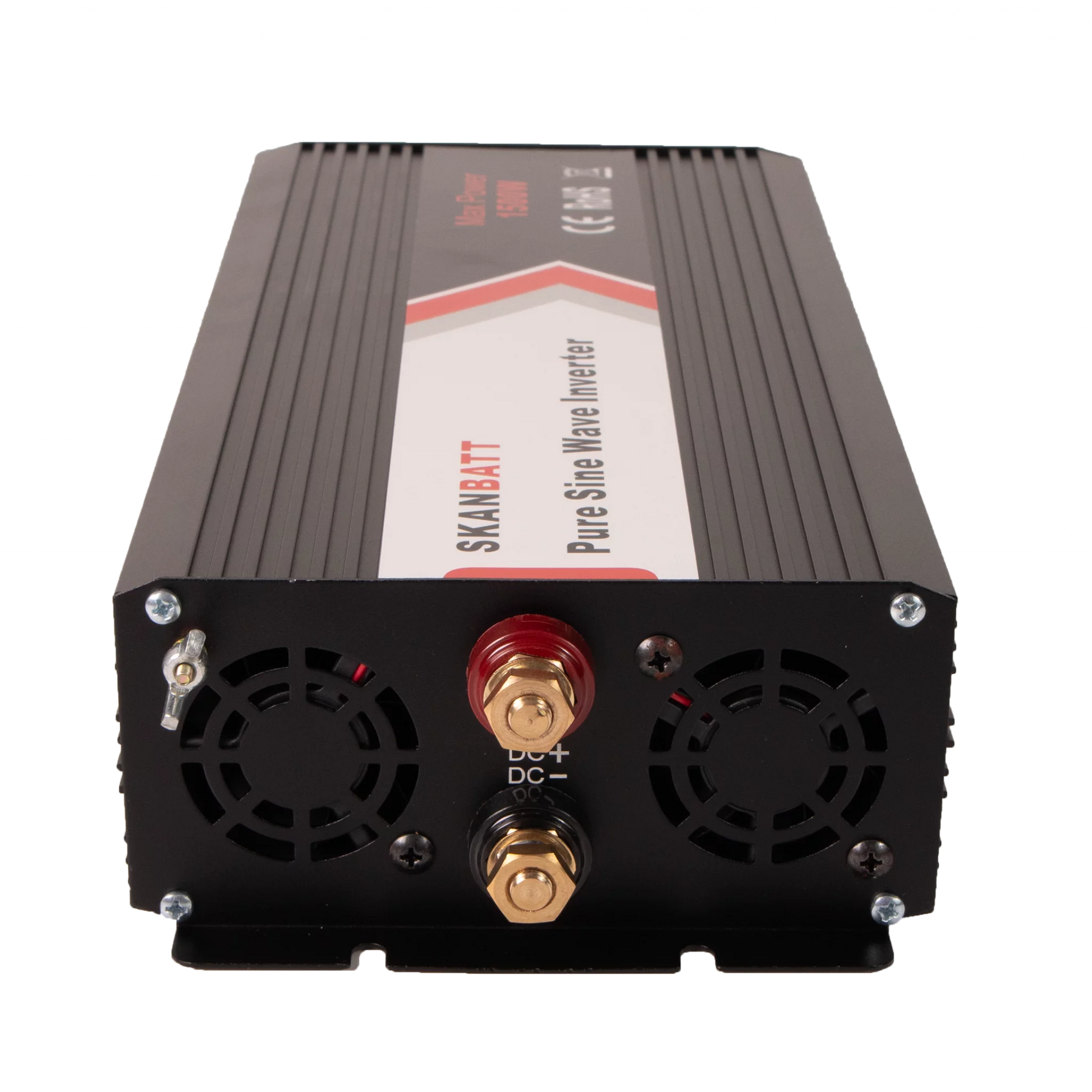 Skanbatt Inverter 12V 1500W Ren Sinus M/Trådløs Fjernkontroll 342x157x70mm