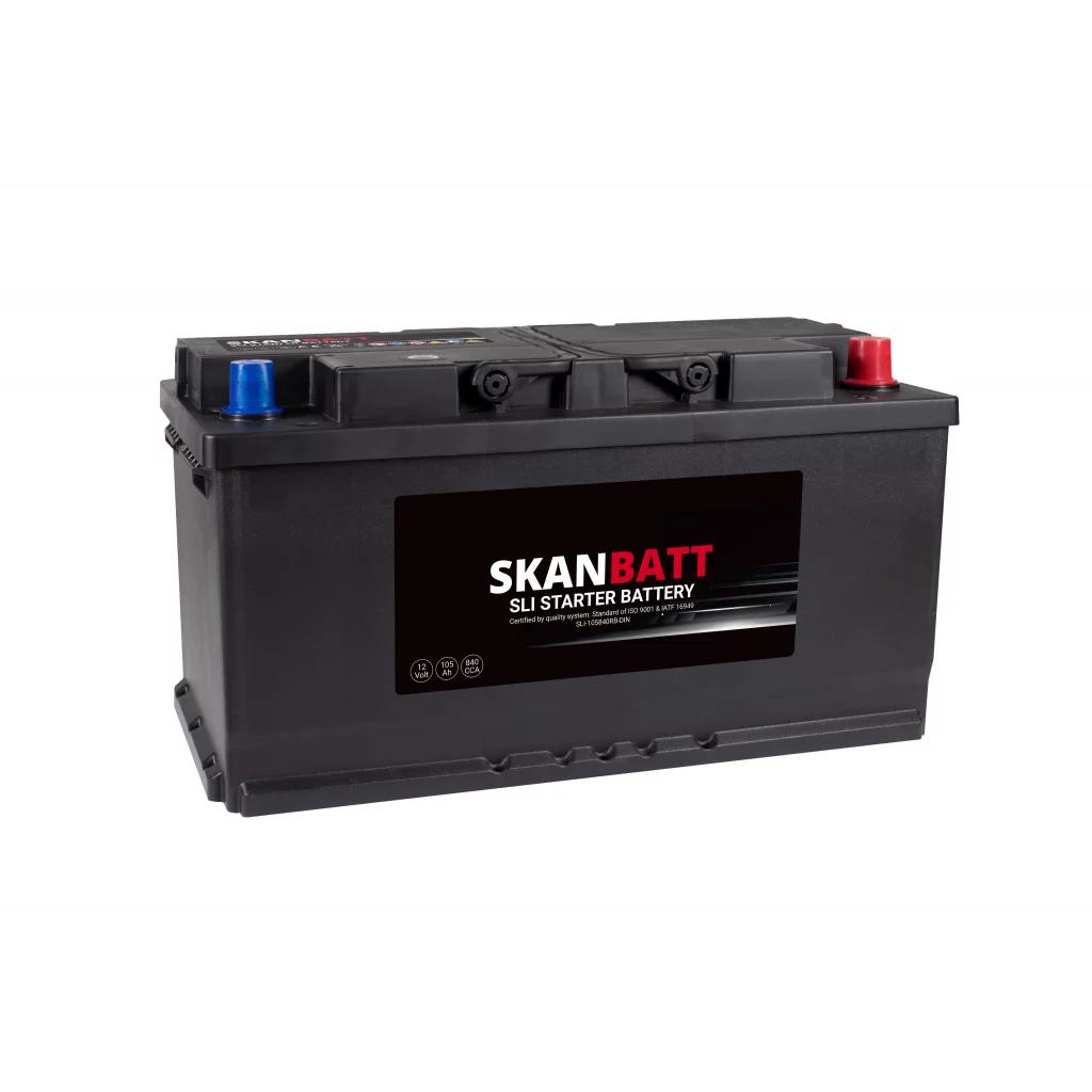 SKANBATT SLI Startbatteri 12V 105AH 840CCA +R shown in product view