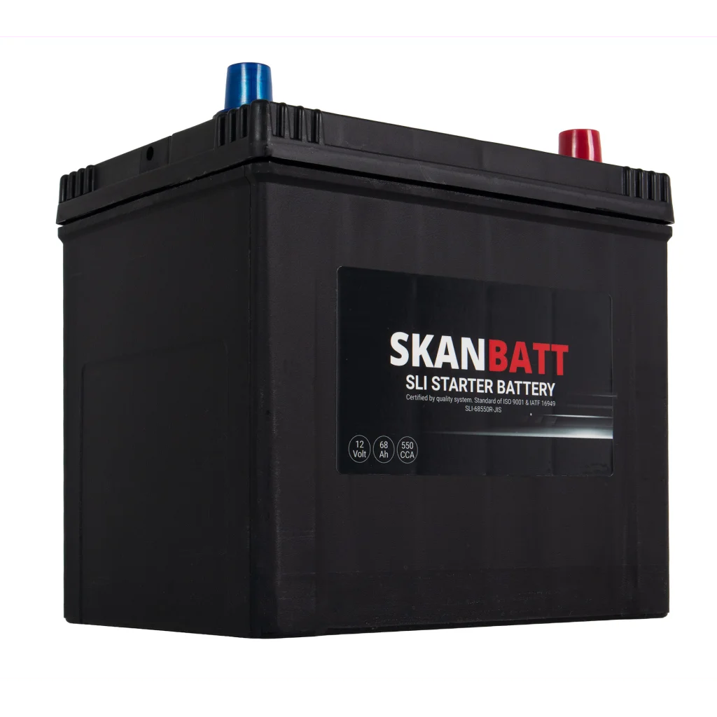 SKANBATT SLI Startbatteri 12V 68AH 550CCA (232x173x225mm) +R