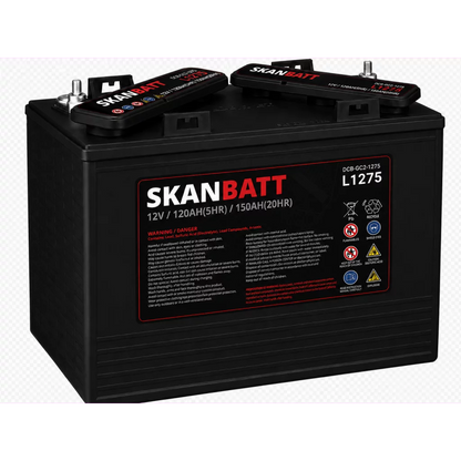 SKANBATT L1275 Deep Cycle Batteri 12V 150Ah (329x181x276mm)
