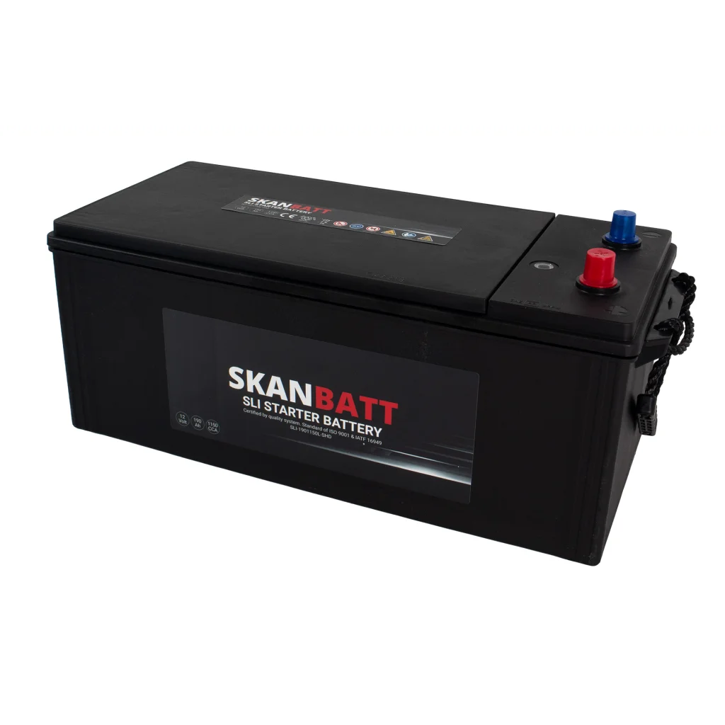 SKANBATT SLI SHD Startbatteri 12V 190AH 1150CCA (513x224x218mm) +L