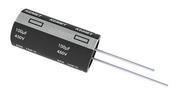 Radiell elektrolytisk aluminimumkondensator, 100uF, 100uA, 100V, 305mA - Image 1