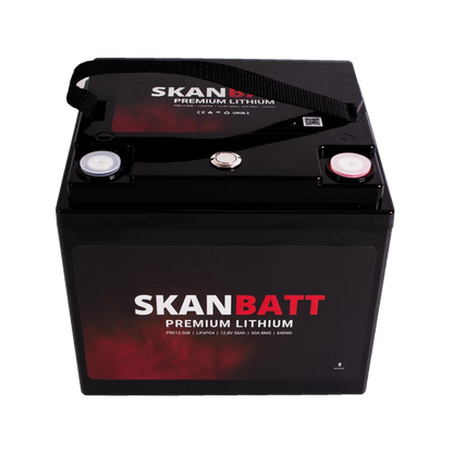 Produktbilde 2 av SKANBATT Premium Lithium - 12V 50Ah 60A BMS - 196x168x175mm - Bluetooth - 8 Års garanti