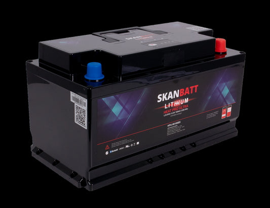SKANBATT Lithium HEAT PRO 'Ultra' 12V 100AH - CAN Bus - 300A (<3s) - 8 års garanti - BOBILBATTERIET - Image 1