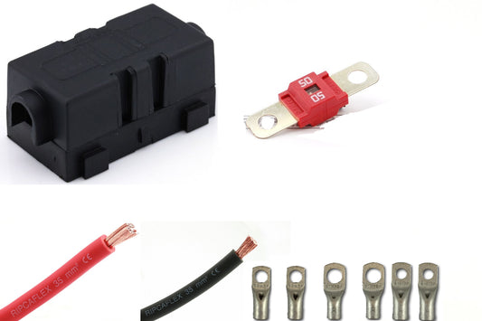 vl230V ladekabelpakke 40A 2m 2x16mm2 50A sikring m holder 1 pr. kanal - Image 1