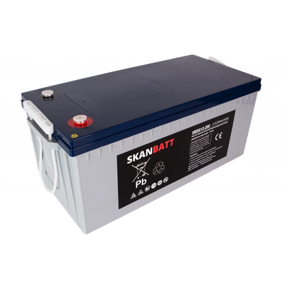 SKANBATT GEL Deep Cycle Batteri 12V 200AH (522x240x223mm) +høyre