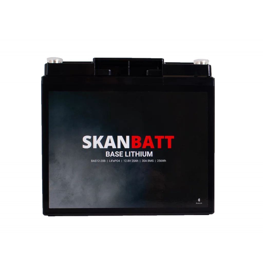 Produktbilde 2 av SKANBATT Base Lithium - 12V 20Ah 30A BMS - 180x78x164mm - Bluetooth - 3 Års garanti