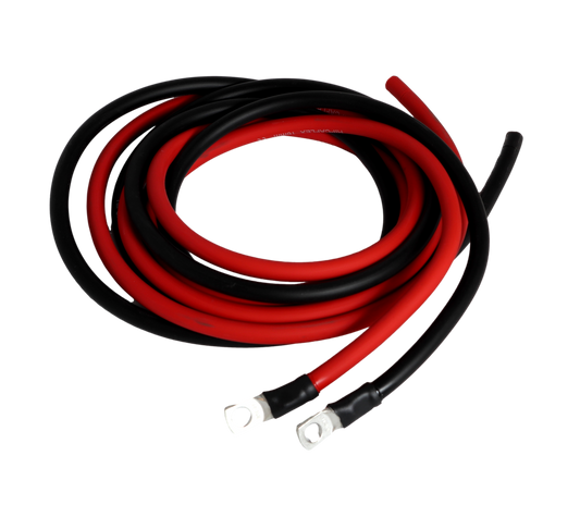 Kabel 2mtr 2x16mm2 til solcelleregulator (m/ 8mm øyer)