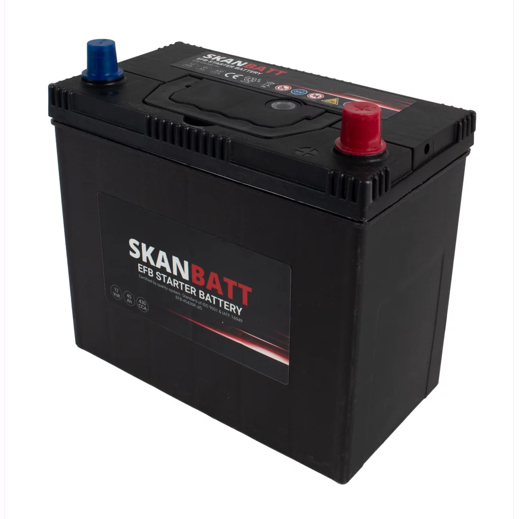 SKANBATT EFB Startbatteri 12V 45AH 430CCA (238x129x223mm) +R