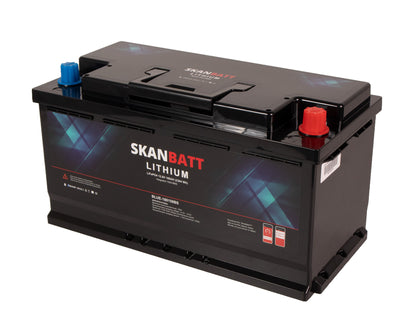 Skanbatt Lithium Batteri 12V 180Ah 150A Bms - Bluetooth - Bobil - 355X176X190Mm shown in product view image 3