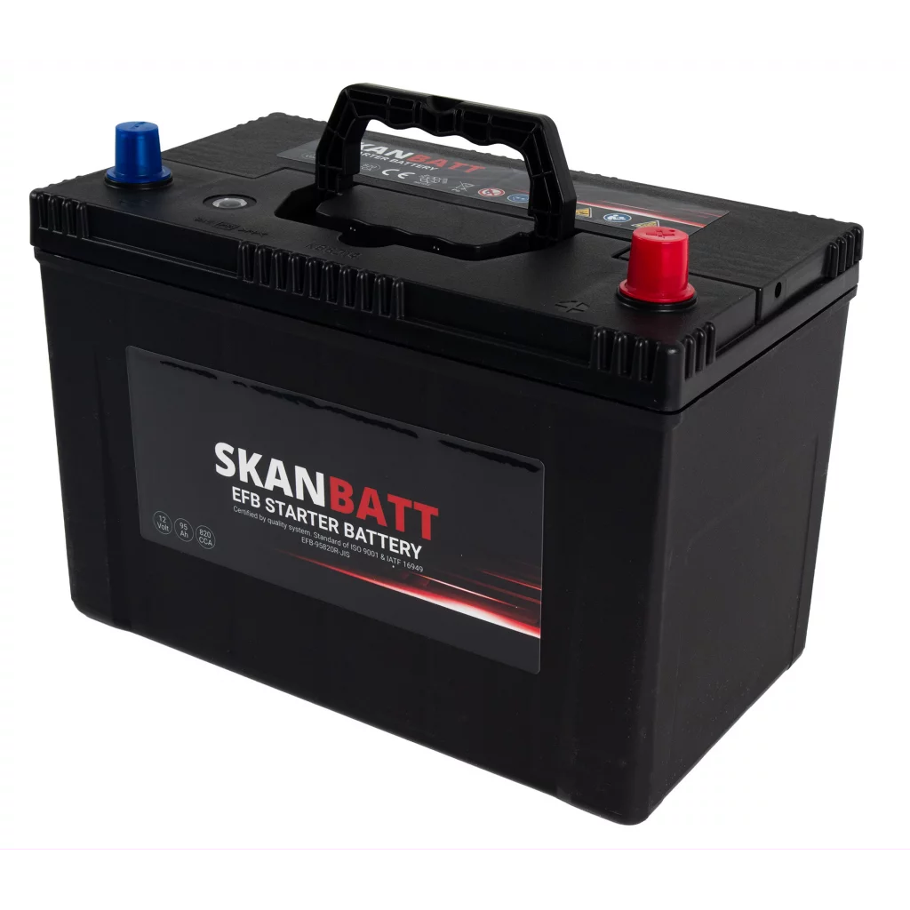 SKANBATT EFB Startbatteri 12V 95AH 820CCA (304x172x225mm) +R