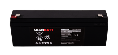 SKANBATT AGM Batteri 12V 2,3AH (178x35x61mm) F1