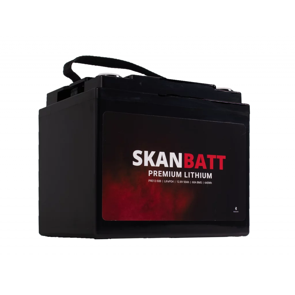 Produktbilde 6 av SKANBATT Premium Lithium - 12V 50Ah 60A BMS - 196x168x175mm - Bluetooth - 8 Års garanti