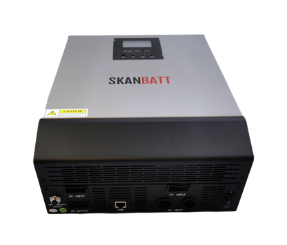Skanbatt Hybrid Inverter 24V 1000Va (2000Va) Mppt 25A shown in angle view
