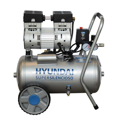 Hyundai Hyac24-1S Stillegående Kompressor 24L / 750W shown in angle view