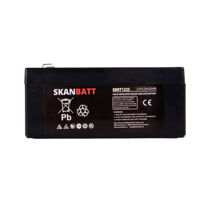 SKANBATT AGM Batteri 12V 3,2AH (134x67x61mm) F1