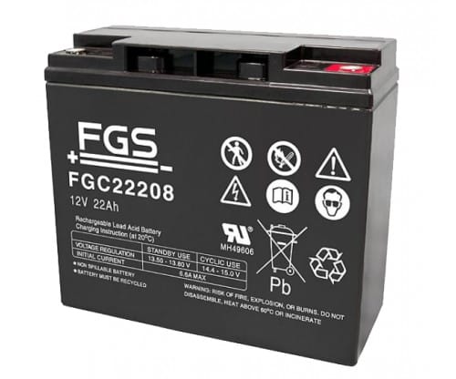 FGC22208 12V 22Ah (181x76x167mm) M6
