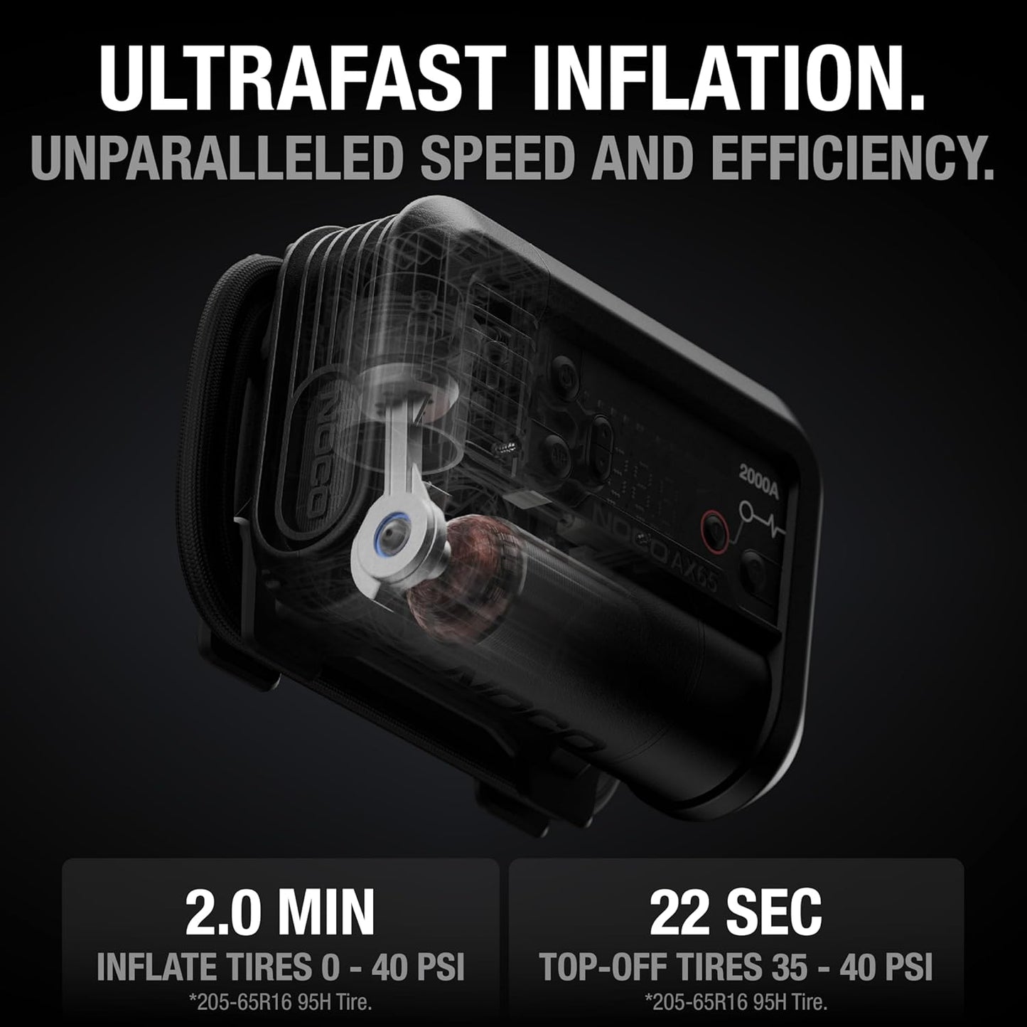 NOCO Lithium Startbooster 12V 2000Amp med luftkompressor