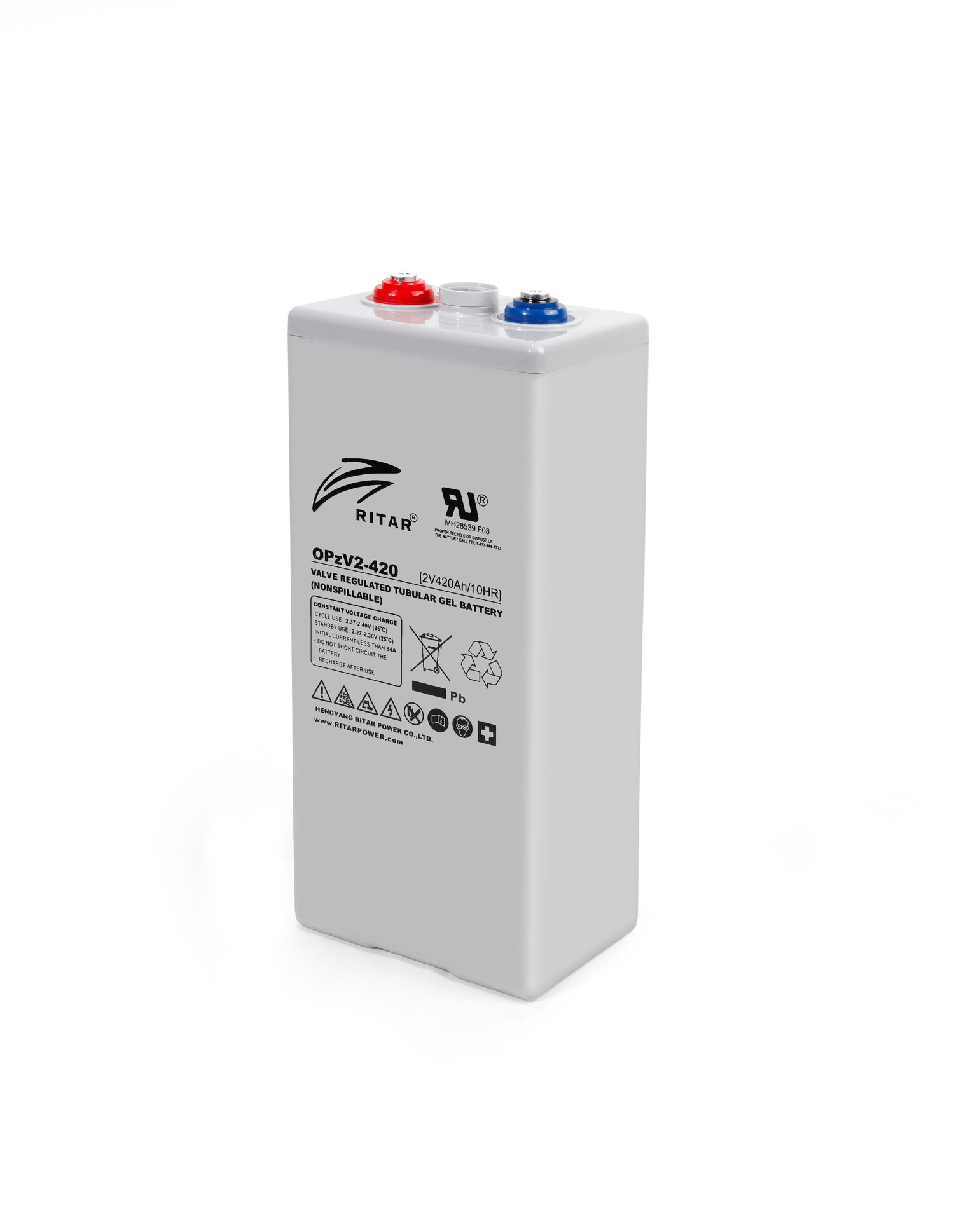 Ritar Opzv Serien Gel Batteri 2V 420Ah shown in product view