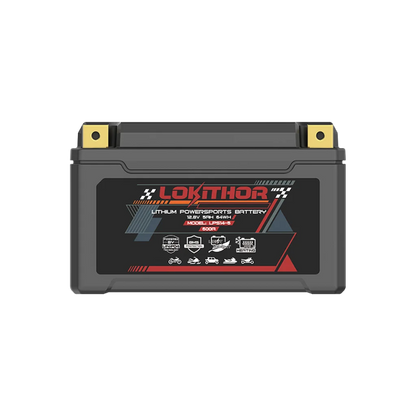 LOKITHOR Lithium MC Batteri 12V 5Ah - 149x87x93mm - Bluetooth - Heat shown in product view
