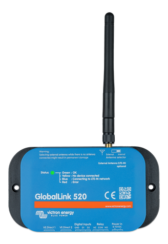 Victron Globallink 520 shown in angle view