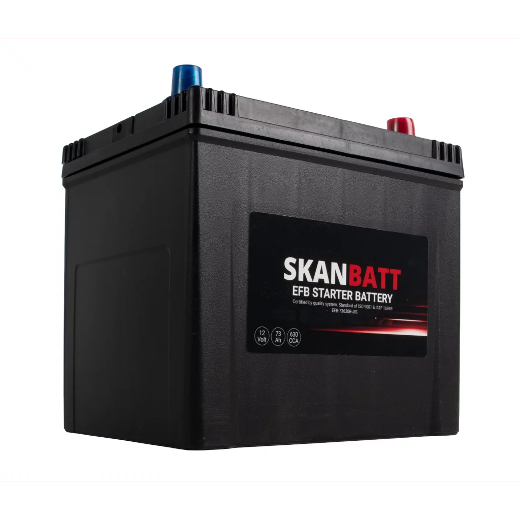 SKANBATT EFB Startbatteri 12V 73AH 630CCA (232x173x225mm) +R