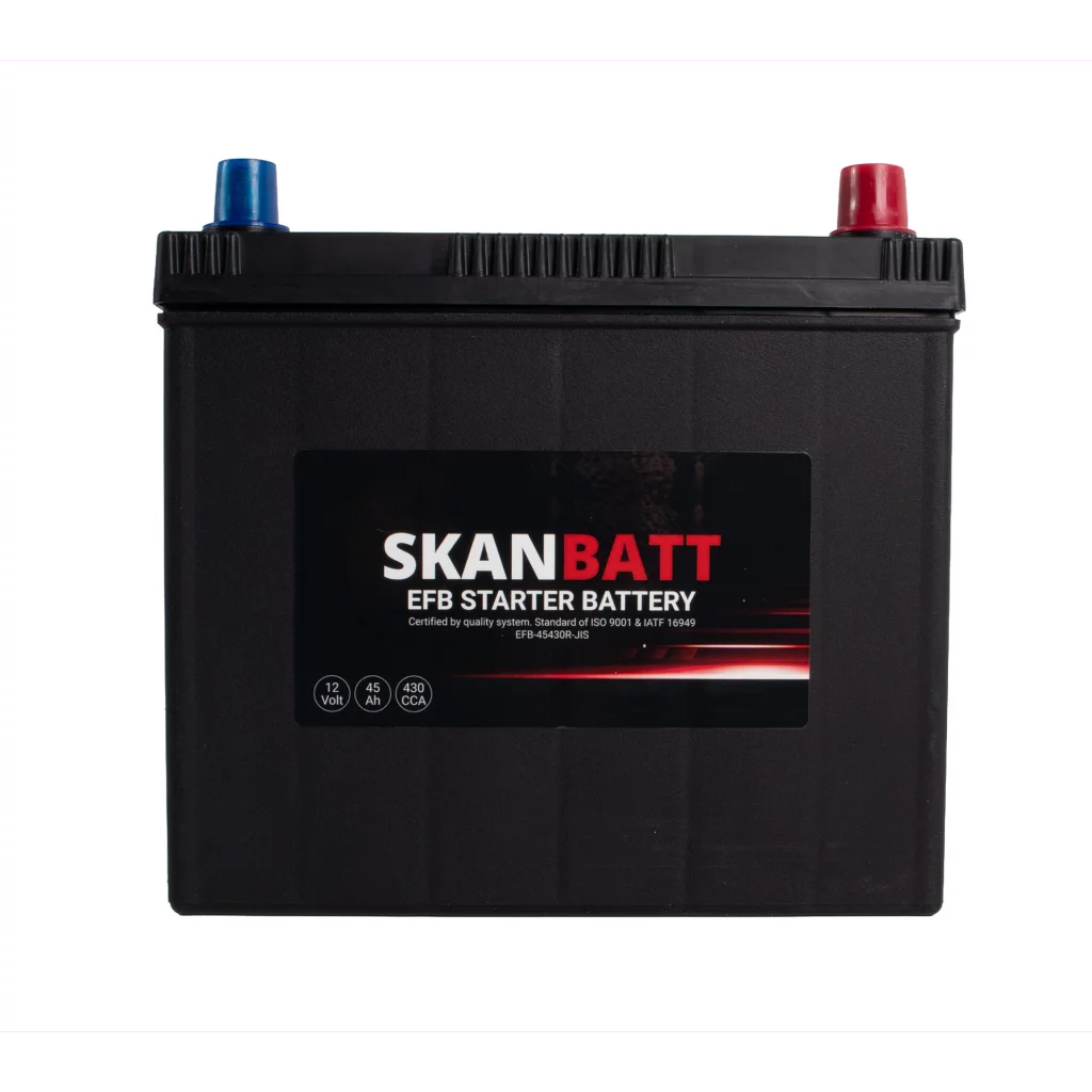 SKANBATT EFB Startbatteri 12V 45AH 430CCA (238x129x223mm) +R