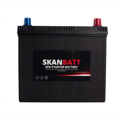 SKANBATT EFB Startbatteri 12V 45AH 430CCA (238x129x223mm) +R