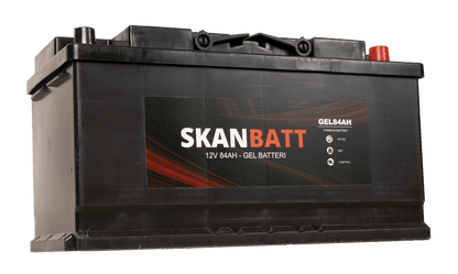 Skanbatt Gel Batteri 12V 84Ah +Høyre label detail