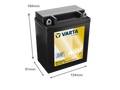 VARTA AGM MC Batteri 12V 12AH 125CCA (134x81x160mm) +vänster B12A (FA)