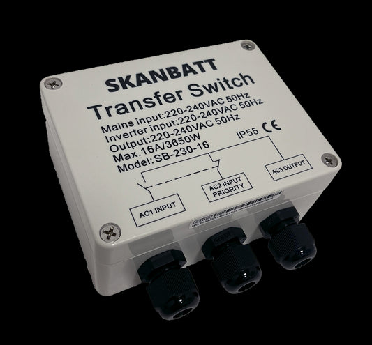 SKANBATT Transfer Switch 3600VA US-16 - Image 1