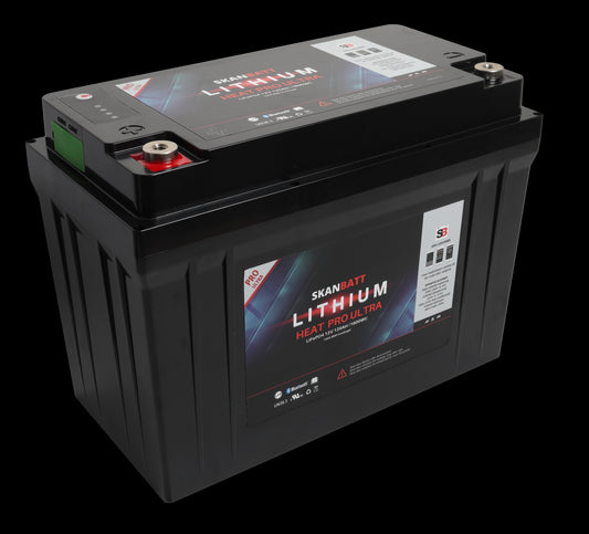 SKANBATT Lithium HEAT PRO 'Ultra' 12V 100AH - CAN Bus - 300A (<3s) - 8 års garanti - Image 1