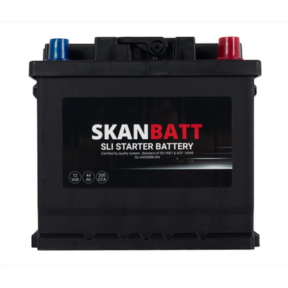 SKANBATT SLI Startbatteri 12V 44AH 350CCA (207x175x190mm) +R