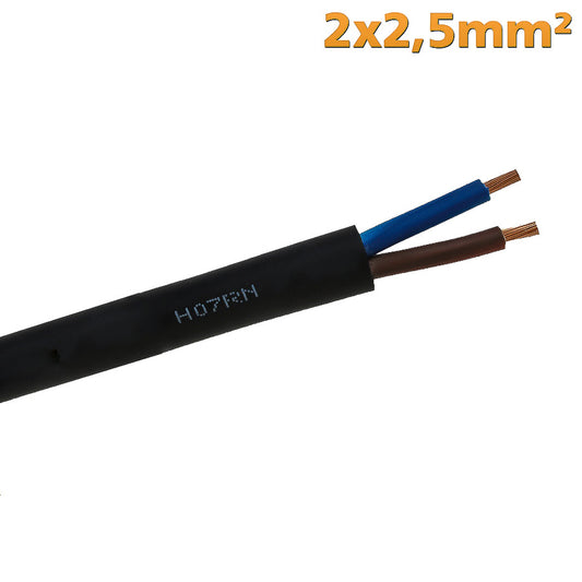 Kabel 2x2,5mm2 Sort - Dobbeltisolert - Image 1