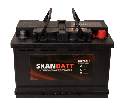 Skanbatt Fritidsbatteri 12V 74Ah 680Cca +Høyre shown in detail view