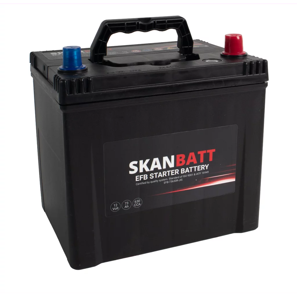 SKANBATT EFB Startbatteri 12V 73AH 630CCA (232x173x225mm) +R