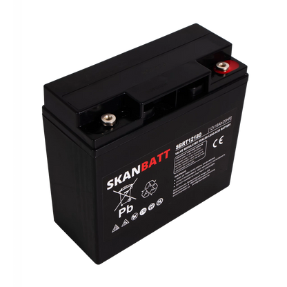SKANBATT AGM Batteri 12V 18AH (181x77x167mm) M5