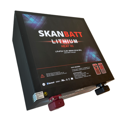 Skanbatt V2 Bobil "Under Setet" Modell 12V 480Ah - 150A Bms - Heat - Bluetooth shown in product view