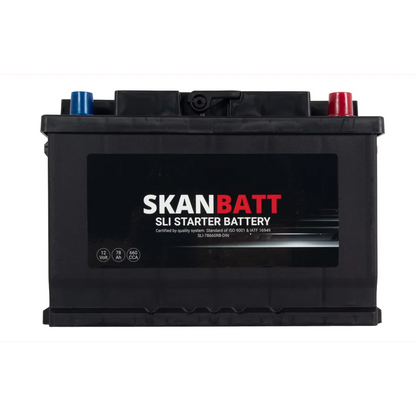 SKANBATT SLI Startbatteri 12V 78AH 660CCA (278x175x190mm) +R