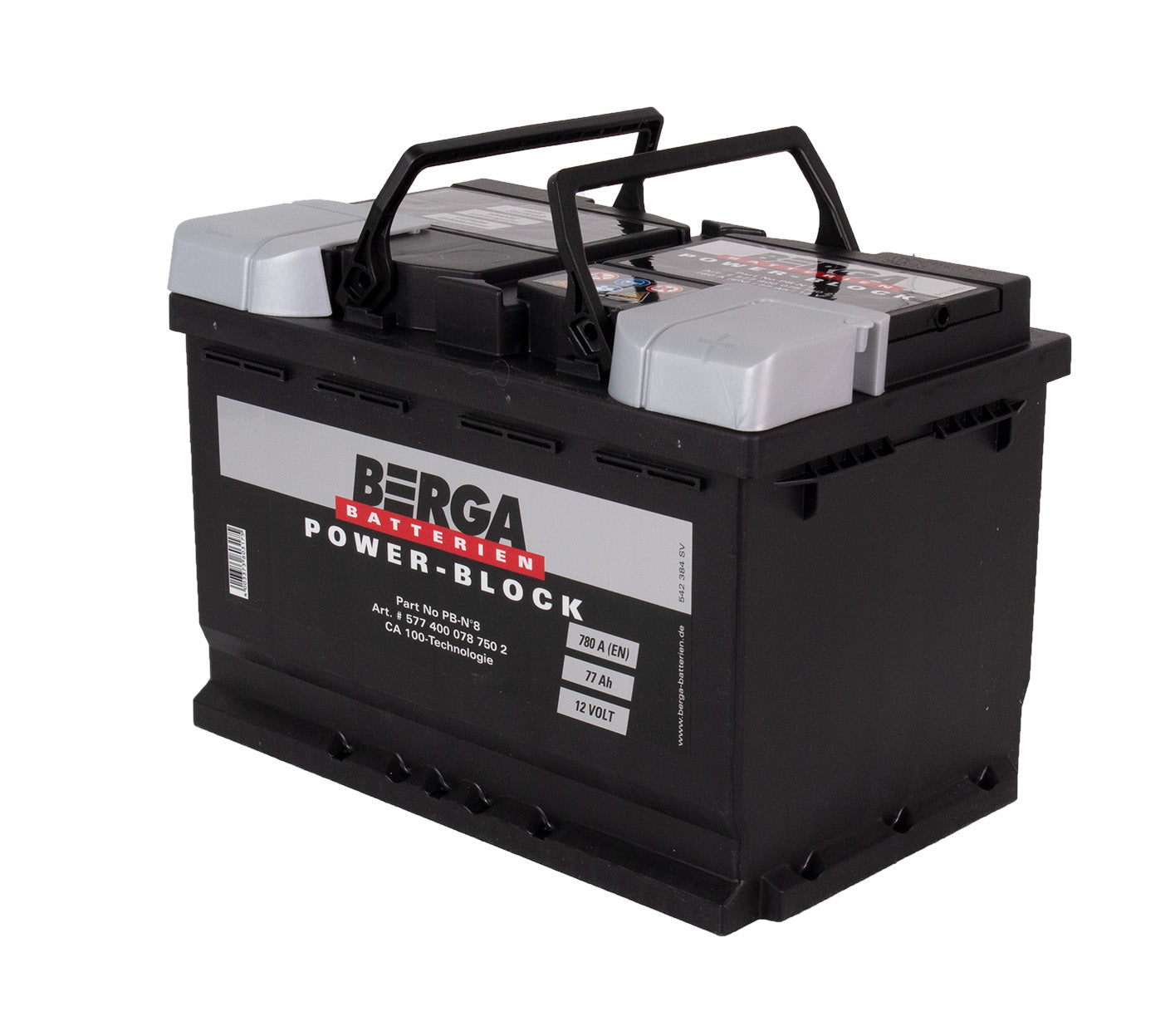 BERGA Power Block 12V 77AH 780CCA shown in product view image 3