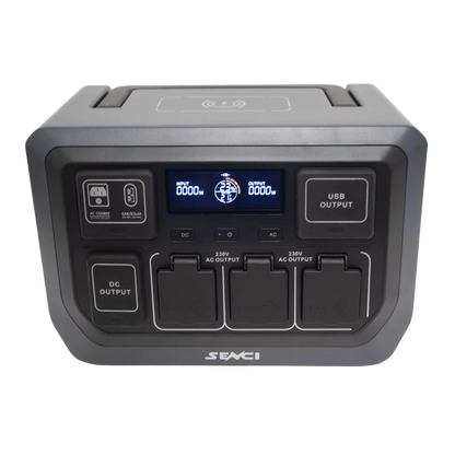SENCI Lithium LPS 1152Wh Power Station med 1200W (2400W) sinus inverter