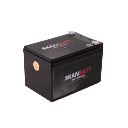 SKANBATT Base Lithium - 12V 12Ah 10A BMS - 151x98x95mm - 3 Års garanti