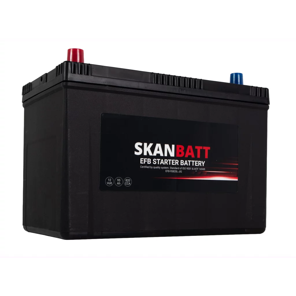 SKANBATT EFB Startbatteri 12V 95AH 820CCA (304x172x225mm) +L