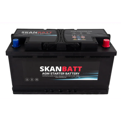 SKANBATT AGM Startbatteri 12V 95AH 850CCA (353x175x190mm) +R