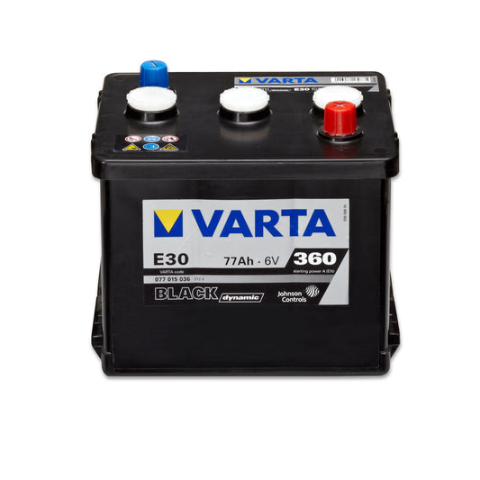 VARTA Promotive Black Batteri 6V 77AH 360CCA (216x170x191mm) +diagonalt E30 - Image 1